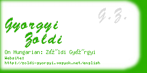 gyorgyi zoldi business card